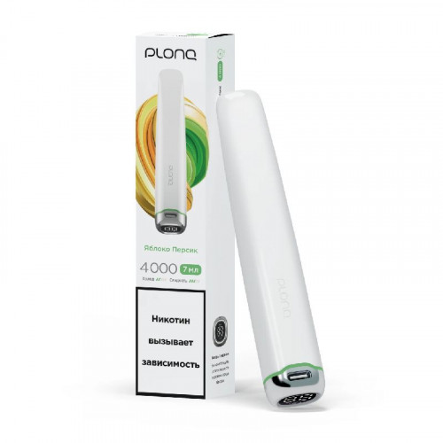 Электронная сигарета Plonq Plus Pro Яблоко Персик (Плонг Плюс Про)